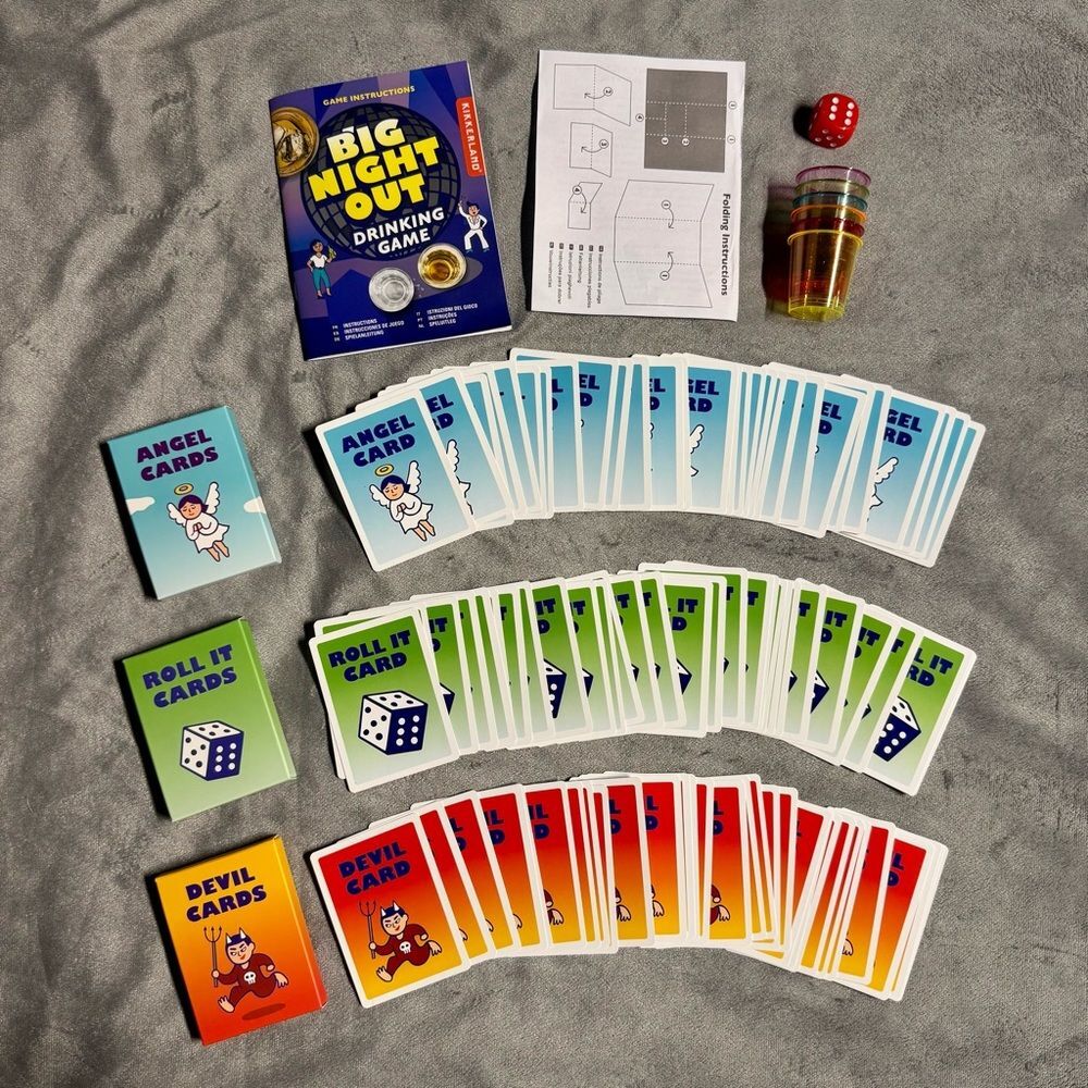 Kikkerland Big Night Out Drinking Game | Adult Board Game